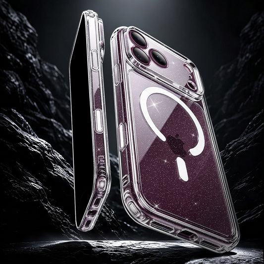 MagSafe-deksel for Apple iPhone 18 Pro Max / 17 Pro Max, ESR, Classic Hybrid Shimmer, Transparent