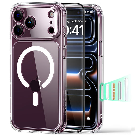 MagSafe-deksel for Apple iPhone 18 Pro Max / 17 Pro Max, ESR, Classic Hybrid med skjermbeskytter, Transparent