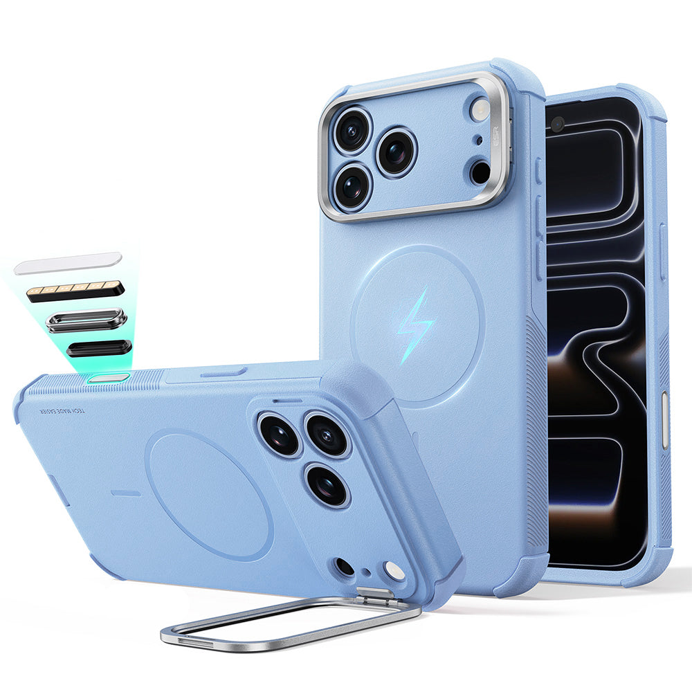 MagSafe-deksel for Apple iPhone 18 Pro Max / 17 Pro Max, ESR, Cyber Armor Kickstand, Blå