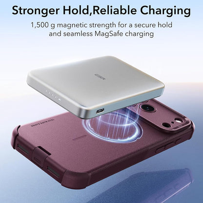 MagSafe-deksel for Apple iPhone 18 Pro Max / 17 Pro Max, ESR, Cyber, Mørk burgunder Satinert