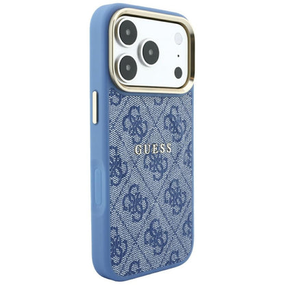 MagSafe-deksel for Apple iPhone 18 Pro Max / 17 Pro Max, Guess, 4G Embossed Classic, Blå