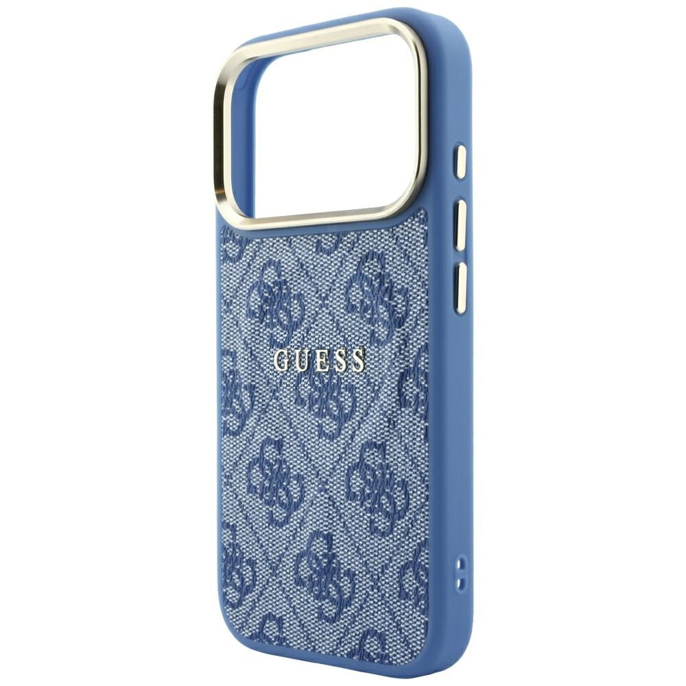 MagSafe-deksel for Apple iPhone 18 Pro Max / 17 Pro Max, Guess, 4G Embossed Classic, Blå