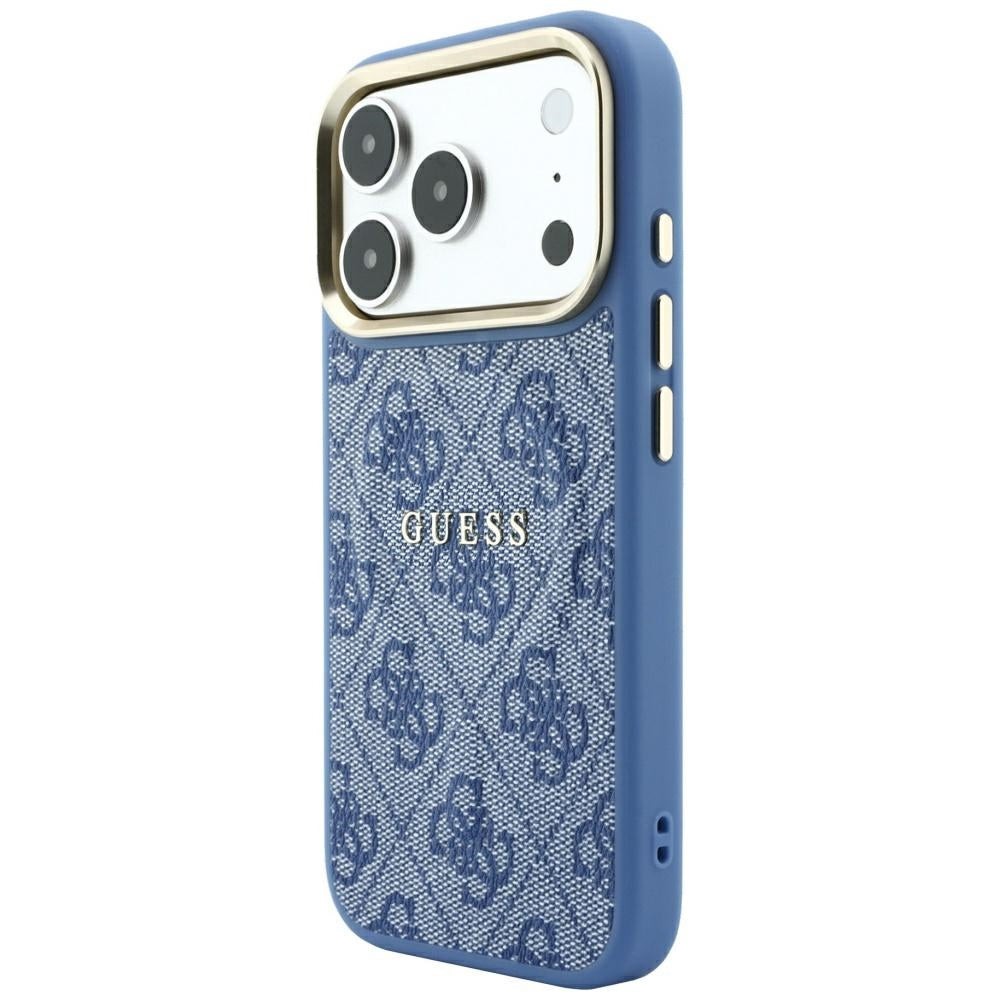 MagSafe-deksel for Apple iPhone 18 Pro Max / 17 Pro Max, Guess, 4G Embossed Classic, Blå