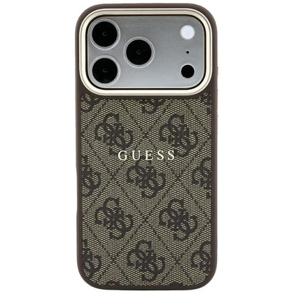 MagSafe-deksel for Apple iPhone 18 Pro Max / 17 Pro Max, Guess, 4G preget klassisk, brun