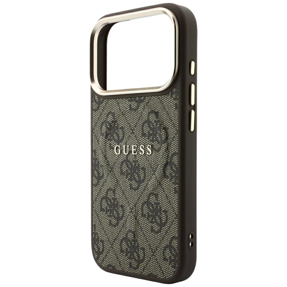 MagSafe-deksel for Apple iPhone 18 Pro Max / 17 Pro Max, Guess, 4G preget klassisk, brun