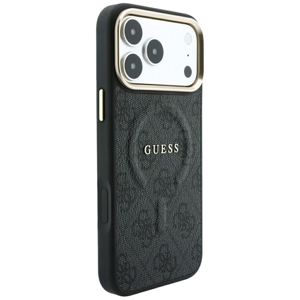 MagSafe-deksel for Apple iPhone 18 Pro Max / 17 Pro Max, Guess, 4G Embossed Classic, Svart