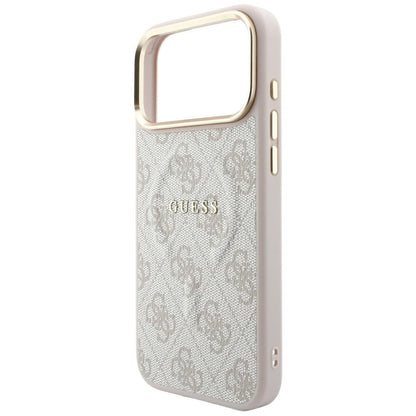 MagSafe-deksel for Apple iPhone 18 Pro Max / 17 Pro Max, Guess, 4G Embossed Classic, Rosa