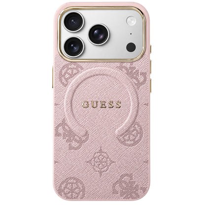 MagSafe-deksel for Apple iPhone 18 Pro Max / 17 Pro Max, Guess, 4G preget ring klassisk logo, rosa