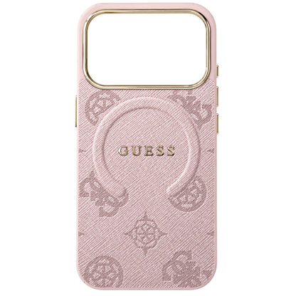 MagSafe-deksel for Apple iPhone 18 Pro Max / 17 Pro Max, Guess, 4G preget ring klassisk logo, rosa
