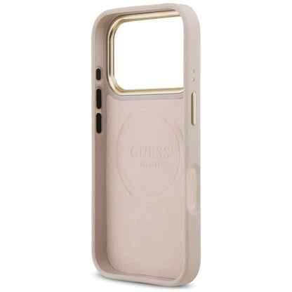 MagSafe-deksel til Apple iPhone 18 Pro Max / 17 Pro Max, Guess, 4G Logo Plate, rosa