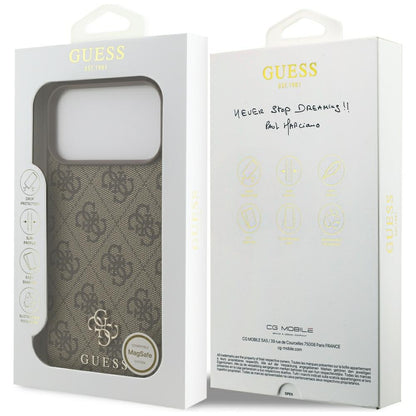 MagSafe-deksel for Apple iPhone 18 Pro Max / 17 Pro Max, Guess, 4G Small and Classic, Brun