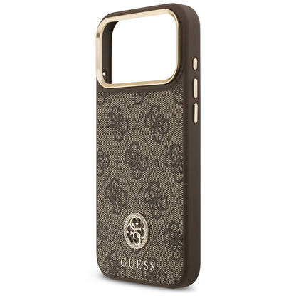 MagSafe-deksel til Apple iPhone 18 Pro Max / 17 Pro Max, Guess, 4G Strass-logo, brun