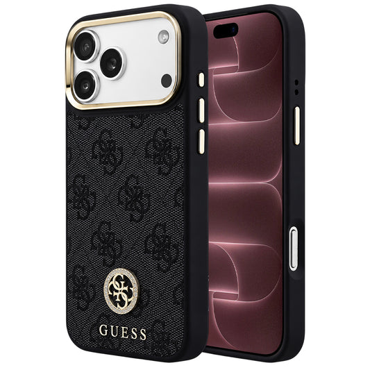 MagSafe-deksel til Apple iPhone 18 Pro Max / 17 Pro Max, Guess, 4G Strass-logo, svart