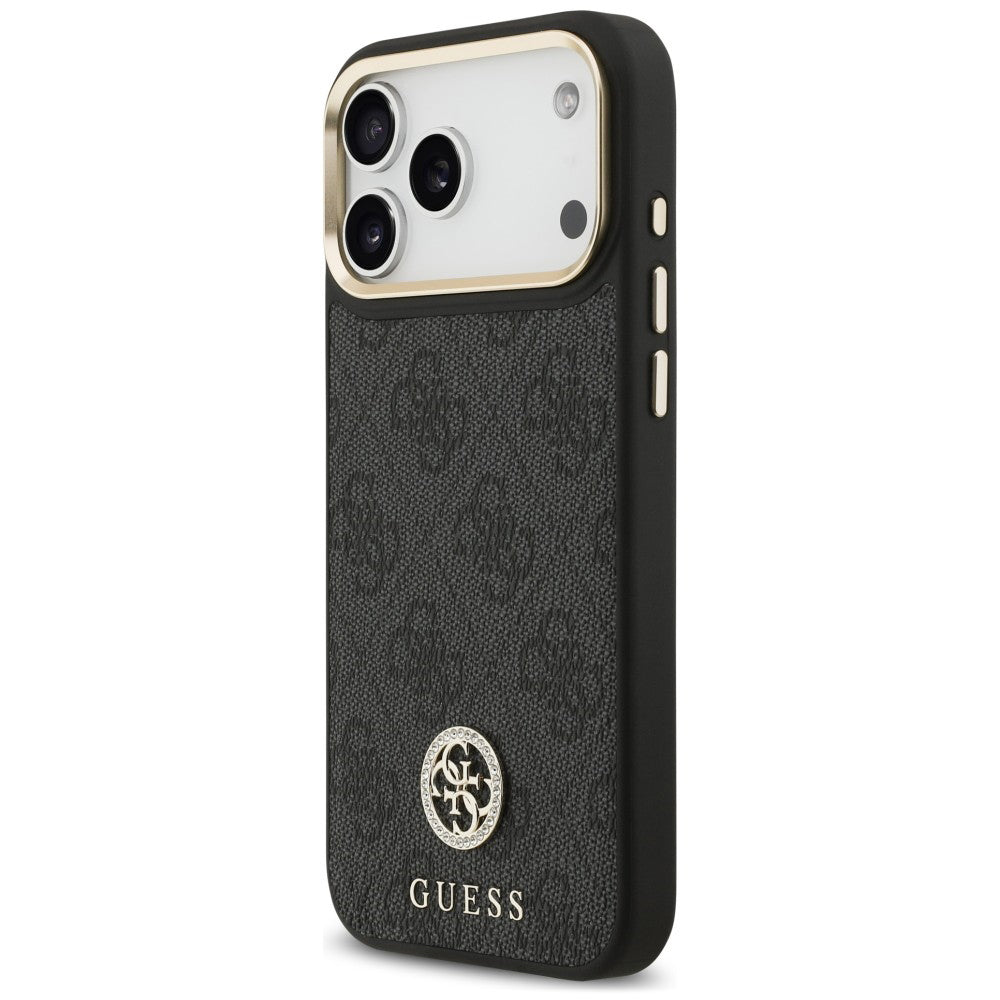 MagSafe-deksel til Apple iPhone 18 Pro Max / 17 Pro Max, Guess, 4G Strass-logo, svart