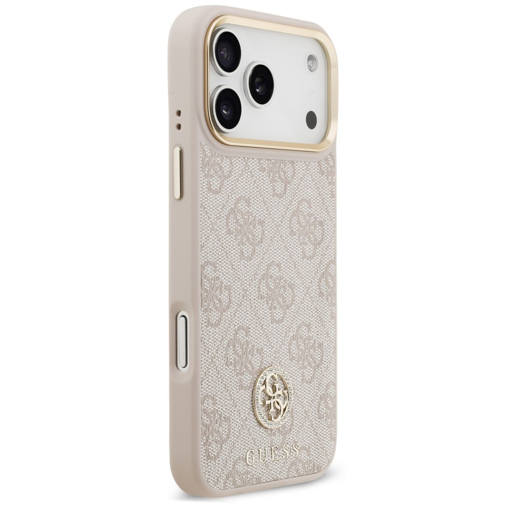 MagSafe-deksel til Apple iPhone 18 Pro Max / 17 Pro Max, Guess, 4G Strass-logo, rosa