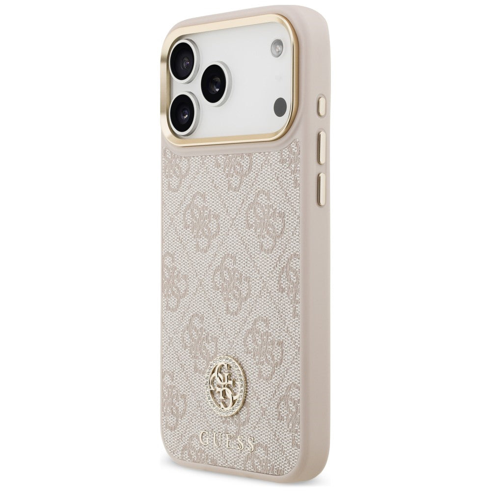 MagSafe-deksel til Apple iPhone 18 Pro Max / 17 Pro Max, Guess, 4G Strass-logo, rosa