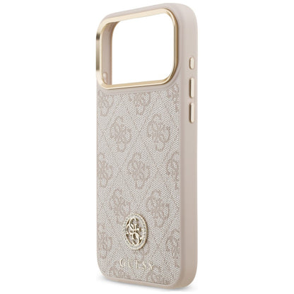MagSafe-deksel til Apple iPhone 18 Pro Max / 17 Pro Max, Guess, 4G Strass-logo, rosa