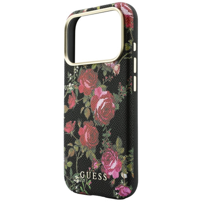 MagSafe-deksel til Apple iPhone 18 Pro Max / 17 Pro Max, Guess, Blossom Roses Print, svart
