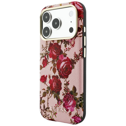 MagSafe-deksel til Apple iPhone 18 Pro Max / 17 Pro Max, Guess, Blossom Roses Print, rosa