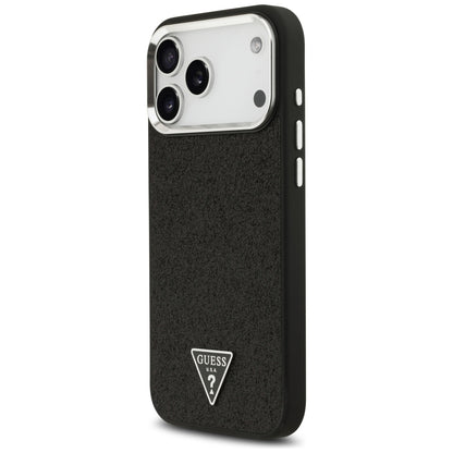 MagSafe-deksel for Apple iPhone 18 Pro Max / 17 Pro Max, Guess, Glitter Triangle Logo, Svart