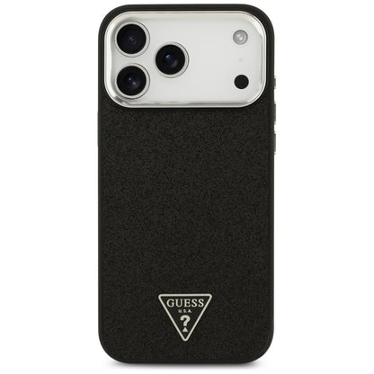 MagSafe-deksel for Apple iPhone 18 Pro Max / 17 Pro Max, Guess, Glitter Triangle Logo, Svart