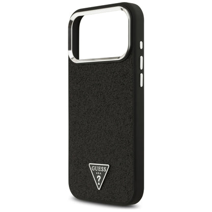 MagSafe-deksel for Apple iPhone 18 Pro Max / 17 Pro Max, Guess, Glitter Triangle Logo, Svart