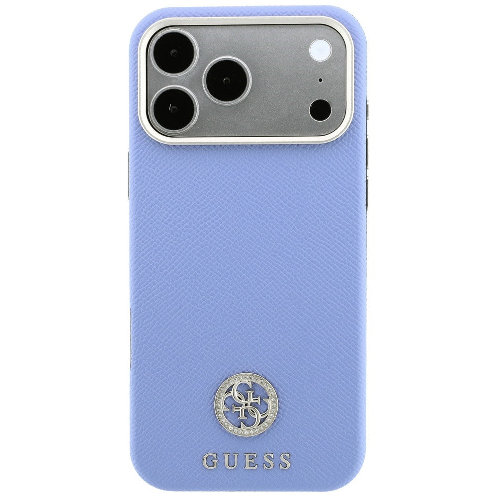 MagSafe-deksel for Apple iPhone 18 Pro Max / 17 Pro Max, Guess, Kornet Rund Strass-logo, Blå