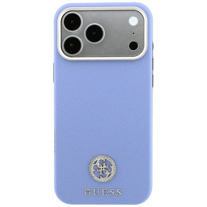 MagSafe-deksel for Apple iPhone 18 Pro Max / 17 Pro Max, Guess, Kornet Rund Strass-logo, Blå
