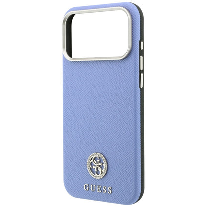 MagSafe-deksel for Apple iPhone 18 Pro Max / 17 Pro Max, Guess, Kornet Rund Strass-logo, Blå