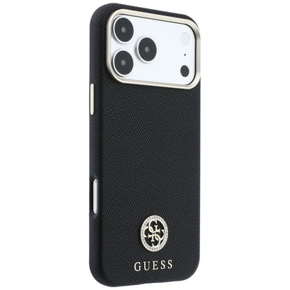 MagSafe-deksel for Apple iPhone 18 Pro Max / 17 Pro Max, Guess, Kornet Rund Strass-logo, Svart