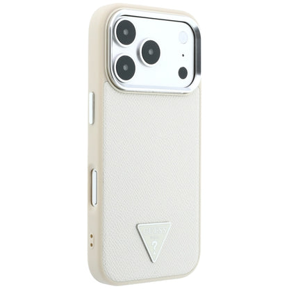 MagSafe-deksel for Apple iPhone 18 Pro Max / 17 Pro Max, Guess, Kornet trekantlogo, Beige