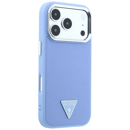 MagSafe-deksel for Apple iPhone 18 Pro Max / 17 Pro Max, Guess, Grained Triangle Logo, Bleu