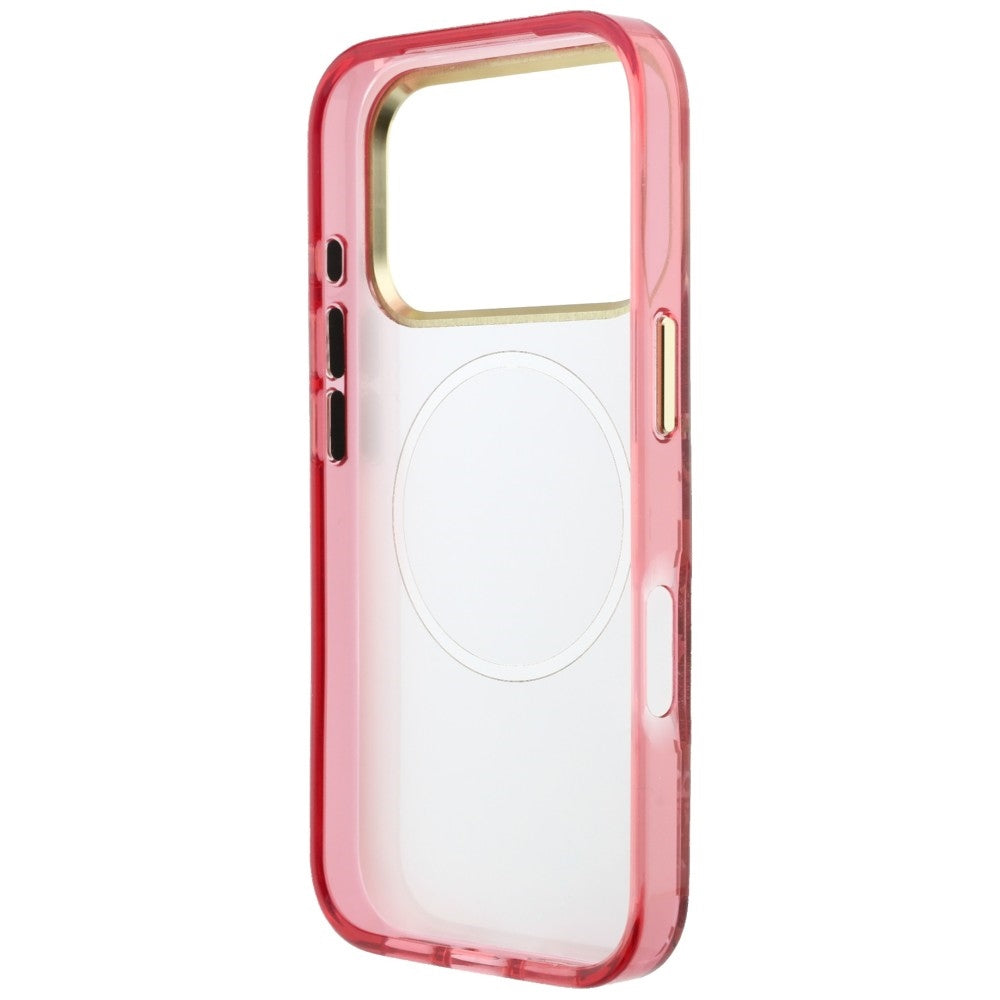 MagSafe-deksel for Apple iPhone 18 Pro Max / 17 Pro Max, Guess, IML Glitter Blossom Roses, Burgunder
