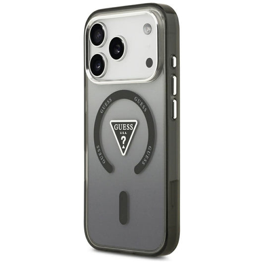 MagSafe-deksel til Apple iPhone 18 Pro Max / 17 Pro Max, Guess, IML Gradient Triangle Logo, svart