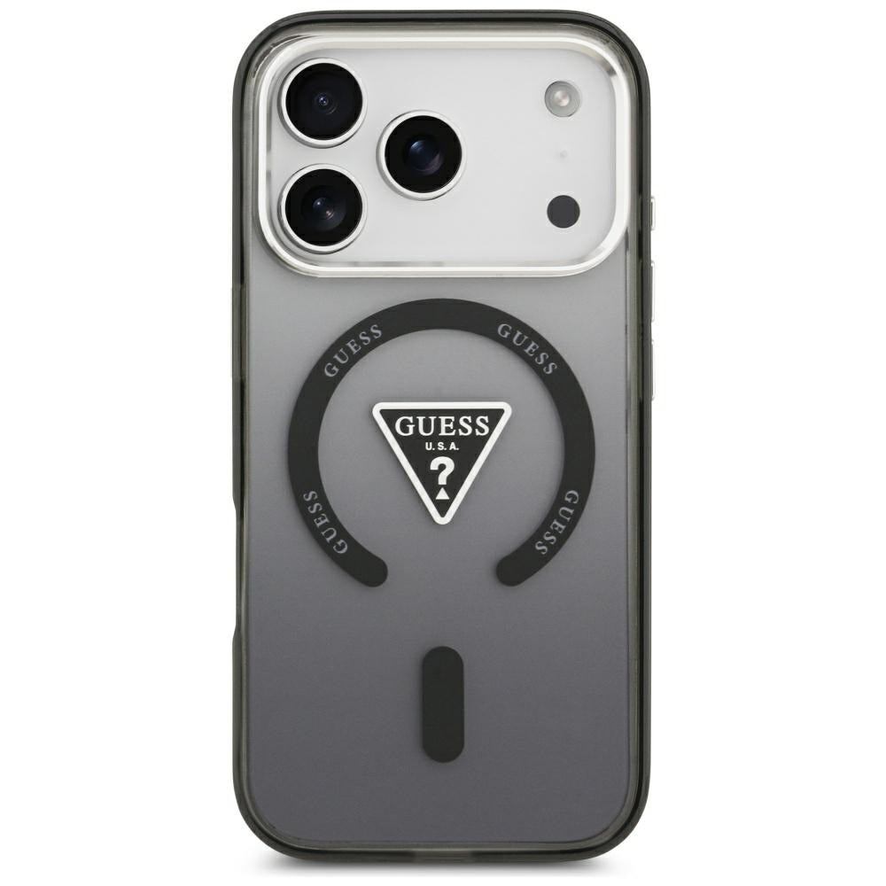 MagSafe-deksel til Apple iPhone 18 Pro Max / 17 Pro Max, Guess, IML Gradient Triangle Logo, svart