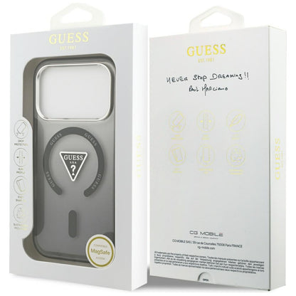 MagSafe-deksel til Apple iPhone 18 Pro Max / 17 Pro Max, Guess, IML Gradient Triangle Logo, svart