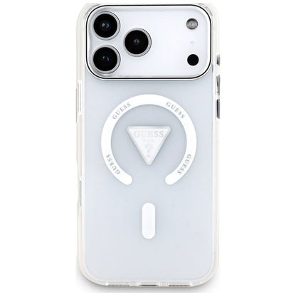 MagSafe-deksel til Apple iPhone 18 Pro Max / 17 Pro Max, Guess, IML Gradient Triangle Logo, gjennomsiktig