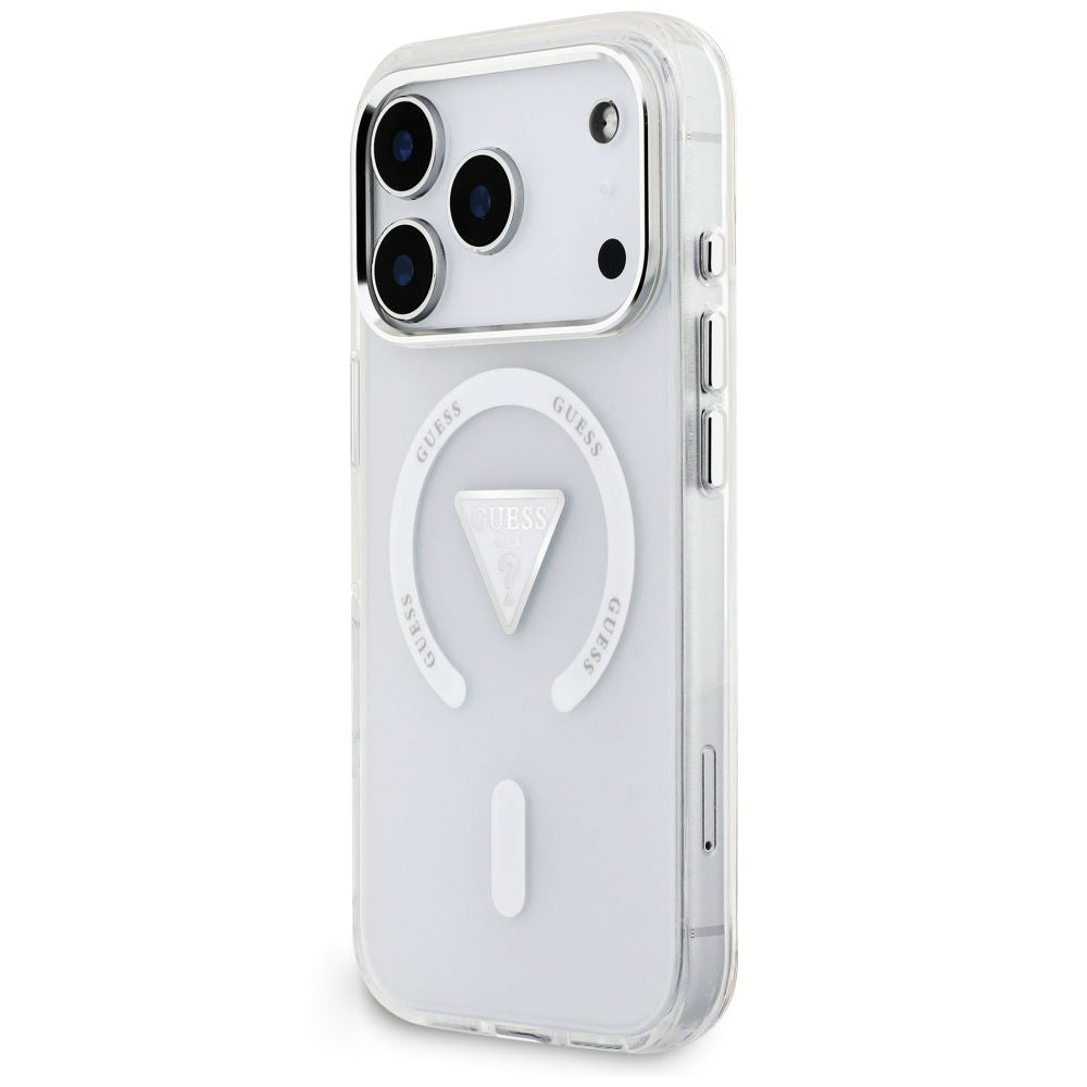 MagSafe-deksel til Apple iPhone 18 Pro Max / 17 Pro Max, Guess, IML Gradient Triangle Logo, gjennomsiktig