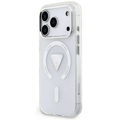 MagSafe-deksel til Apple iPhone 18 Pro Max / 17 Pro Max, Guess, IML Gradient Triangle Logo, gjennomsiktig