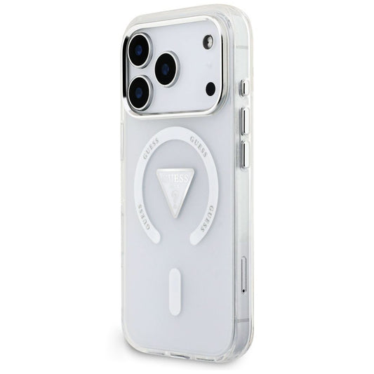 MagSafe-deksel til Apple iPhone 18 Pro Max / 17 Pro Max, Guess, IML Gradient Triangle Logo, gjennomsiktig