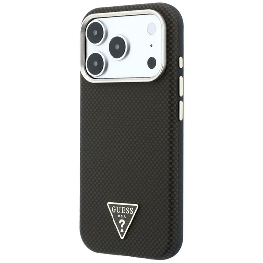 MagSafe-deksel for Apple iPhone 18 Pro Max / 17 Pro Max, Guess, Kevlar Triangle Logo, Brun