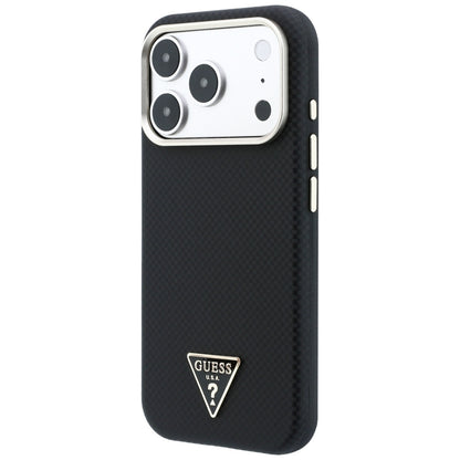 MagSafe-deksel for Apple iPhone 18 Pro Max / 17 Pro Max, Guess, Kevlar Triangle Logo, Svart