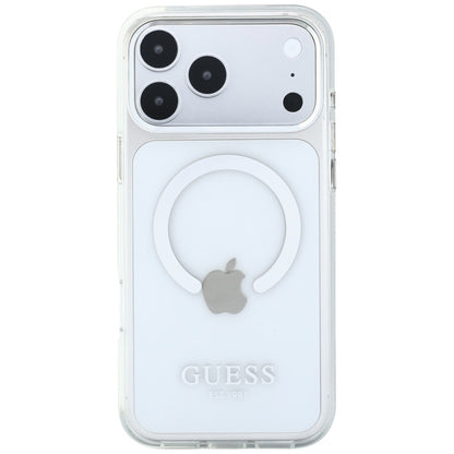 MagSafe-deksel for Apple iPhone 18 Pro Max / 17 Pro Max, Guess, Metal Outline, Sølv