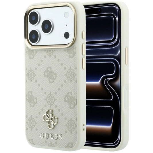 MagSafe-deksel for Apple iPhone 18 Pro Max / 17 Pro Max, Guess, Peony 4G Small Logo, Beige