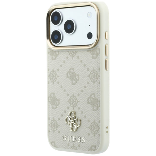 MagSafe-deksel for Apple iPhone 18 Pro Max / 17 Pro Max, Guess, Peony 4G Small Logo, Beige