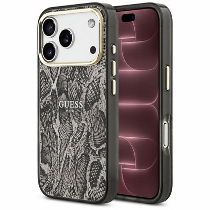 MagSafe-deksel til Apple iPhone 18 Pro Max / 17 Pro Max, Guess, Python Pattern, svart