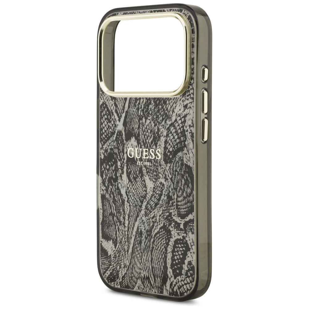 MagSafe-deksel til Apple iPhone 18 Pro Max / 17 Pro Max, Guess, Python Pattern, svart