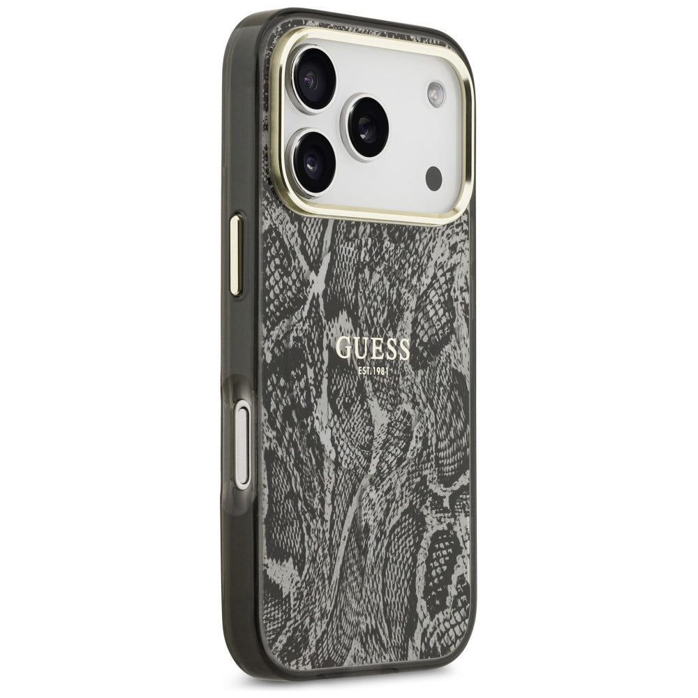 MagSafe-deksel til Apple iPhone 18 Pro Max / 17 Pro Max, Guess, Python Pattern, svart