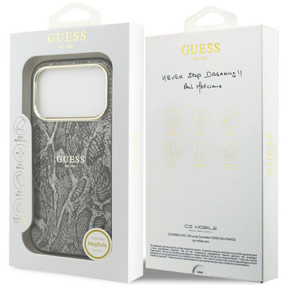 MagSafe-deksel til Apple iPhone 18 Pro Max / 17 Pro Max, Guess, Python Pattern, svart
