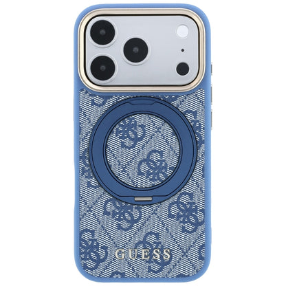 MagSafe-deksel for Apple iPhone 18 Pro Max / 17 Pro Max, Guess, Ring Stand 360 4G Classic Logo, Blå